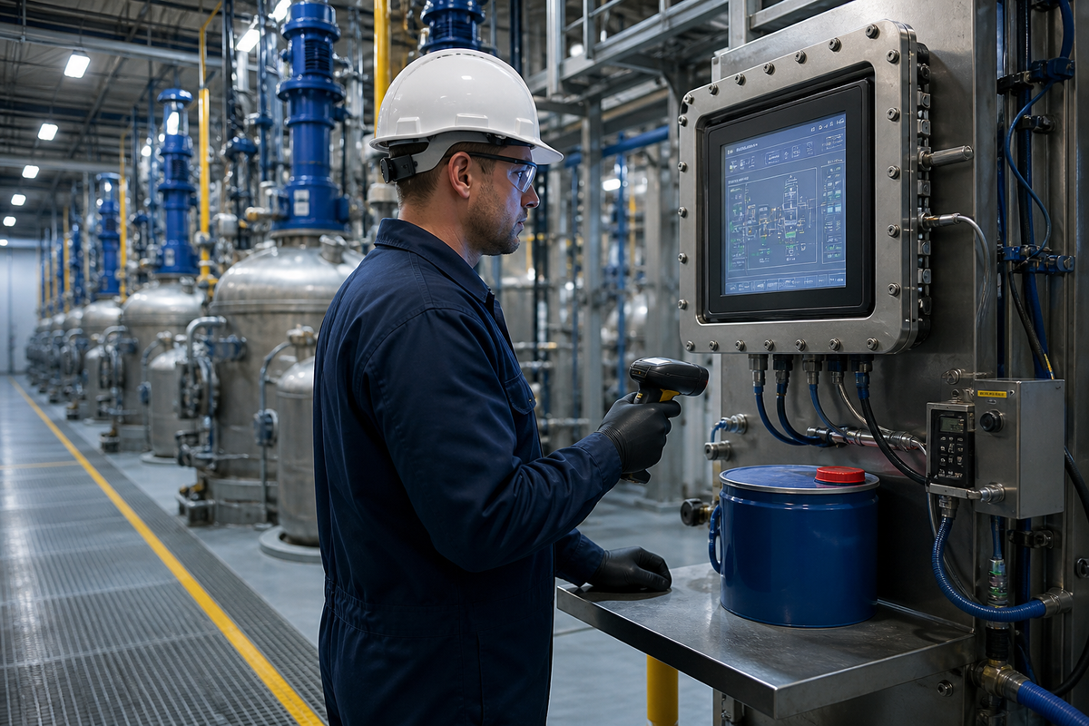 Exproof HMI & Barcode in Chemical and Plastics Plants