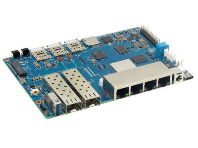 Banana Pi BPI-R4-4P Router Board (Onboard PoE) – 4GB RAM + 8GB eMMC – 1