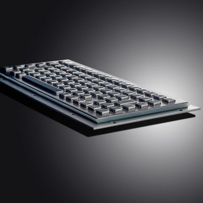 D-8670 86 Keys Ruggedized Waterproof Mini Stainless Steel Compact Metal Industrial Keyboard For Kiosks CNC Machine