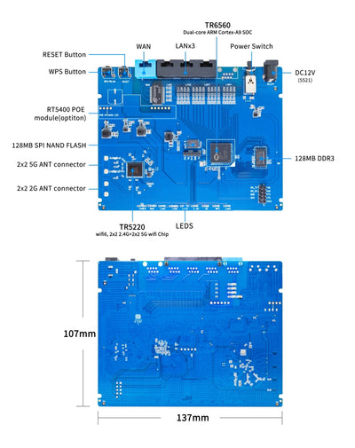 Banana Pi BPI-WIFI6 Mini Router Board – 2