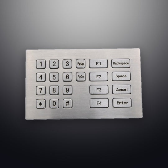 D-8932 22 Keys Metal Industrial Numeric Keypads Stainless Steel Kiosk Keypad For Vending Machine