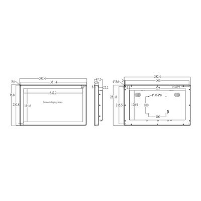 15.6" RK3576S Android Industrial HMI Panel PC– IPS, Aluminum rear-embedded