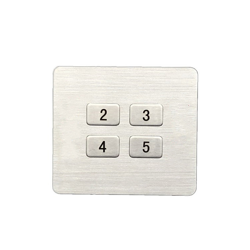 D-8943 4-Keys Metal Keypad Use For Bus Traffic Positioning System, Smart Bus Convenience Button Keyboard