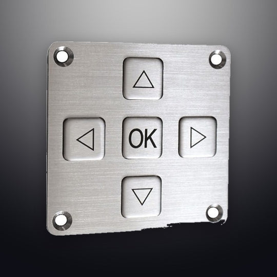 D-8296 5 Keys Vandal Proof Panel Mount Metal Keypad For Industrial Control Kiosk