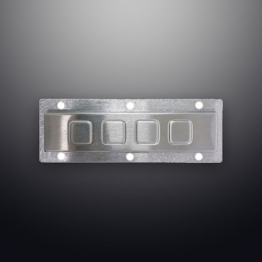 D-8501A Customizable Layout Function Display 4 Keys Rear Panel Mount Metal Keypads Stainless Steel Keyboards