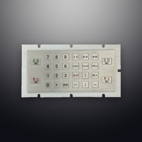 D-8237 28 Keys Waterproof Stainless Steel Metal Numeric Keypad For Industrial Machine