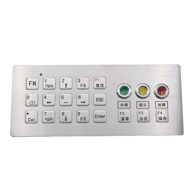 D-8905 Customized 18-key Multi-function Industrial Metal Keyboard With Indicator Light