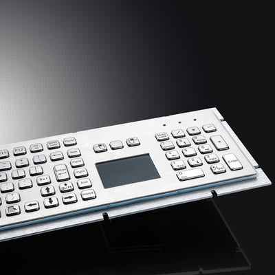 D-8605T 106 Keys All-In-One Industrial Metal Kiosk Full Size Stainless Steel Touchpad Keyboard With Numeric Keypad