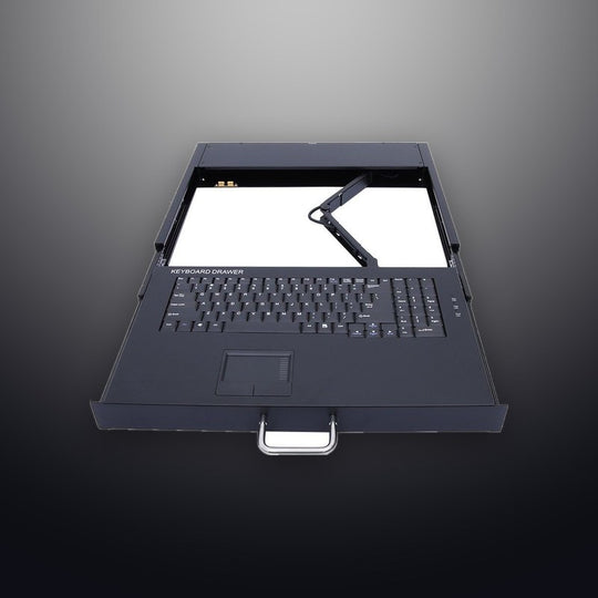 MKDN-19T Heavy-Duty Steel Housing 1U KVM Rackmount Keyboard Drawer Wth Built-in Touchpad