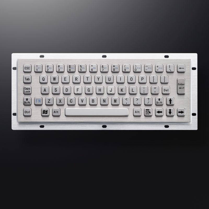 D-8601 Ruggesd 65 Keys Panel Mount Kisok CNC Ticket Vending Machine Function Keys Stainless Steel Industrial Control Metal Keyboard