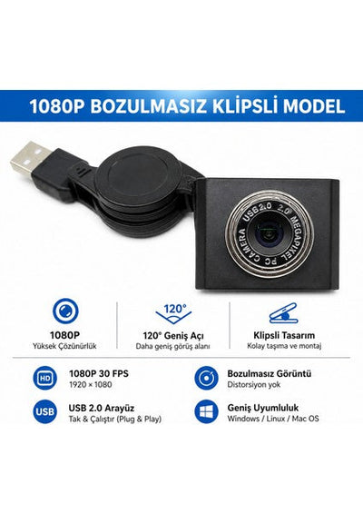 Raspberry Pi 5 / 4B 1080p USB Camera Module — Low Distortion