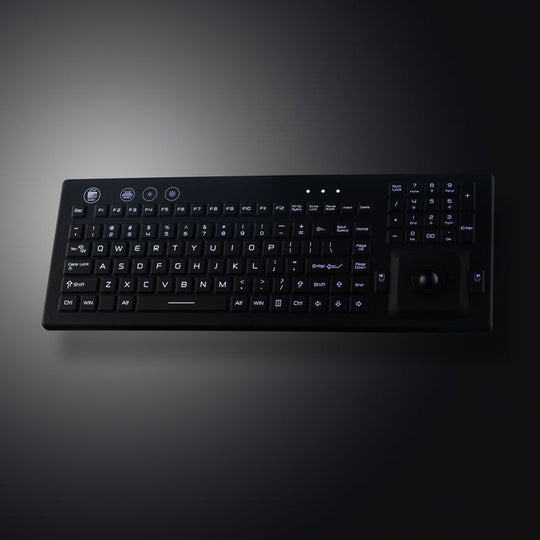 IP67 Waterproof Medical Keyboard Backlight Silicone Keyboards With Integrated Trackball Mouse