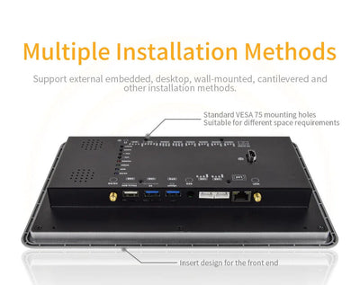 10.1" RK3576S 2x INT SPK All in One HMI Android Panel PC, IPS, ABS Larger Frame
