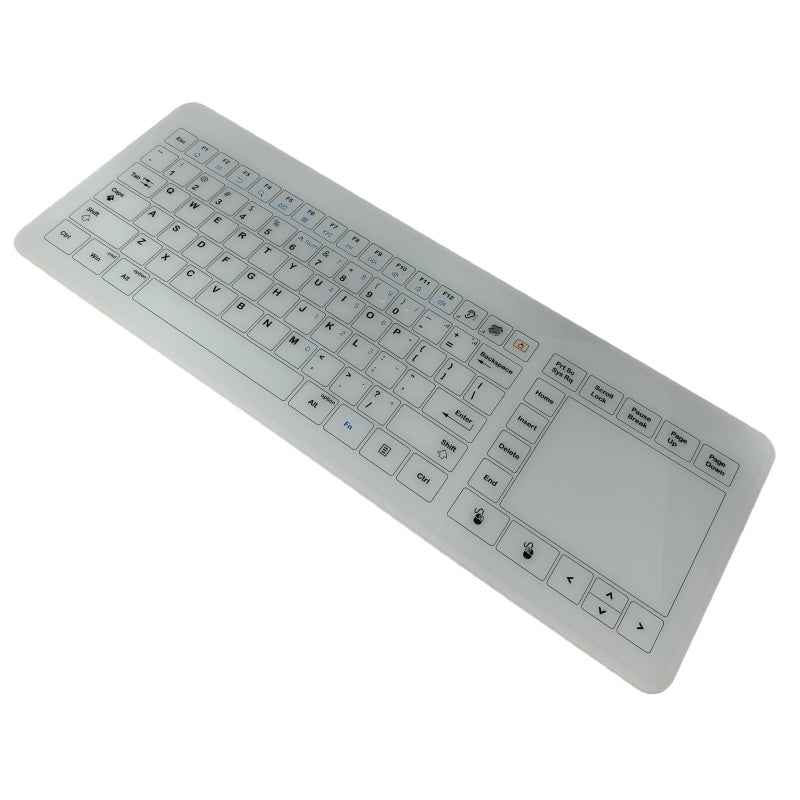 Wired Medical Glass Keyboard With Touchpad USB interface