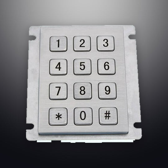D-8208J-1 Rugged Stainless Steel 12 Keys Access Control Metal Keypad For ATM kiosk