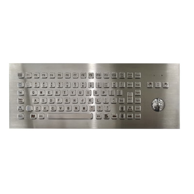 D-8606G-A Metal Industrial Keyboards With Trackball Stainless Steel Rugged Keyboard For Self Service Kiosk