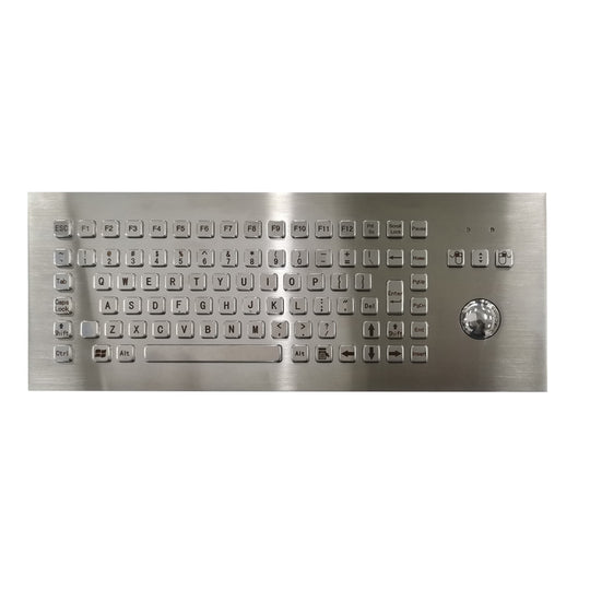 D-8606G-A Metal Industrial Keyboards With Trackball Stainless Steel Rugged Keyboard For Self Service Kiosk