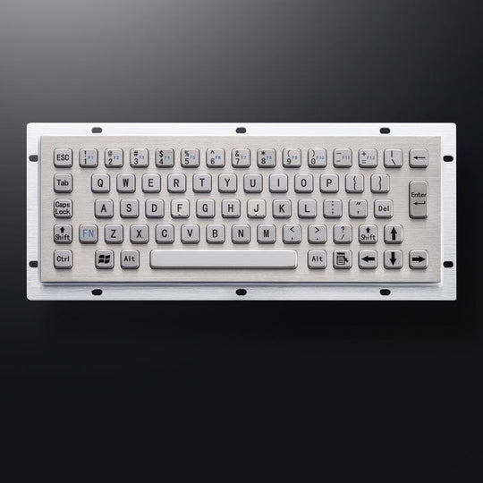 D-8601 Ruggesd 65 Keys Panel Mount Kisok CNC Ticket Vending Machine Function Keys Stainless Steel Industrial Control Metal Keyboard