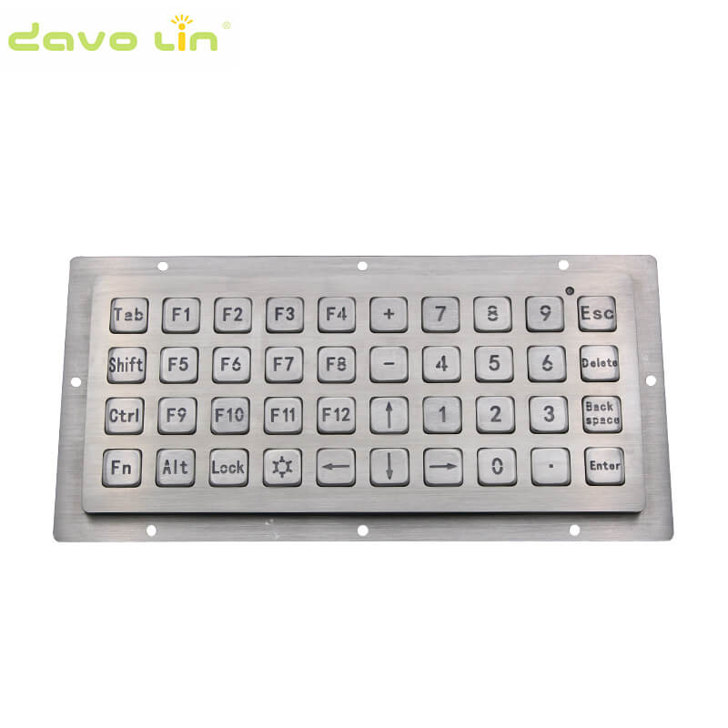 D-8933 DAVO 40 keys Rear Panel Mount Numeric Keyboard Stainless Steel Industrial Metal keypad With Backlight