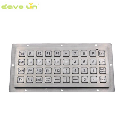 D-8933 DAVO 40 keys Rear Panel Mount Numeric Keyboard Stainless Steel Industrial Metal keypad With Backlight