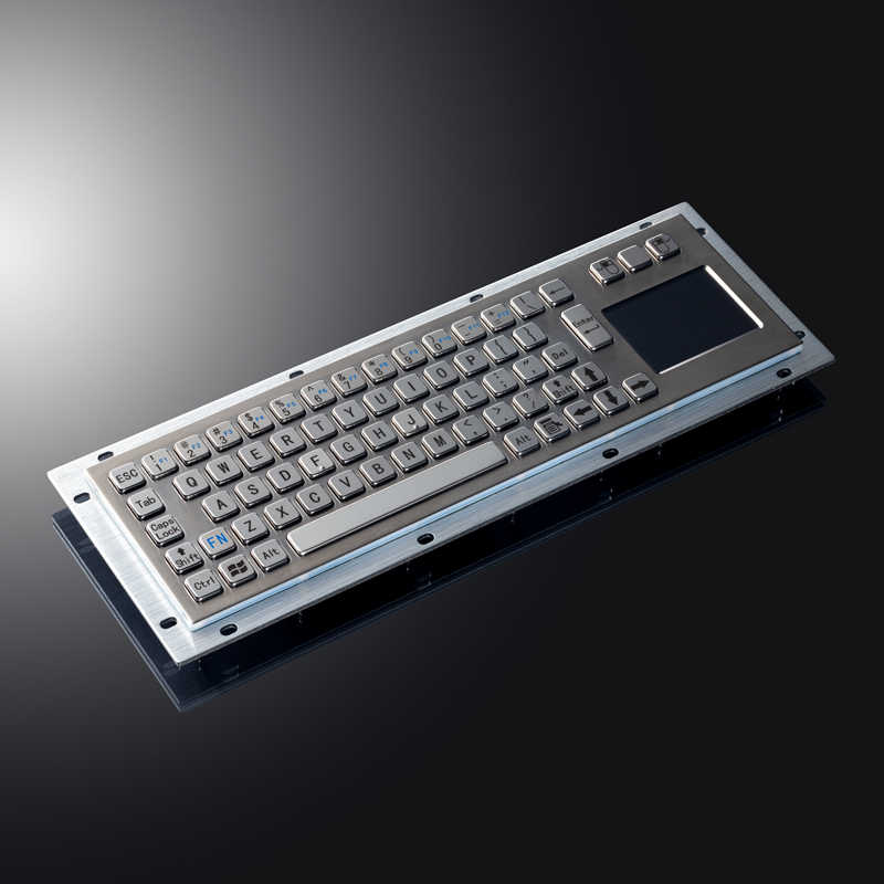 D-8635T Custom Metal Button Industrial Touchpad Keyboards Brushed Stainless Steel Keyboard For Kiosks Banking CNC Machine