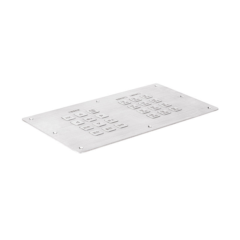 D-89170 24 Keys Panel Mount Industrial Metal Keypad, supports customized layout