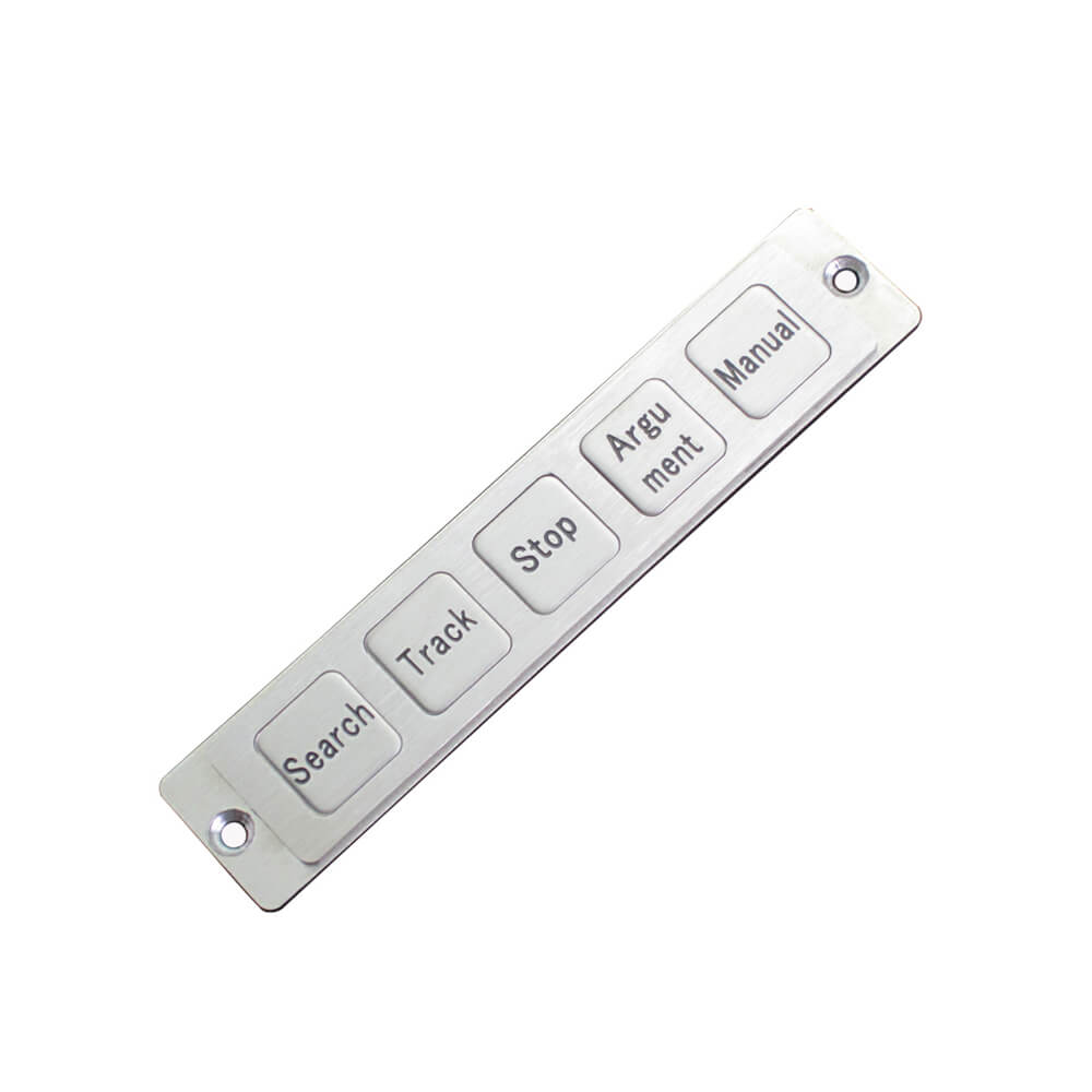 D-8518 5 Keys Compact Metal Keypad Dot Matrix For Shopping Mall Information Kiosks