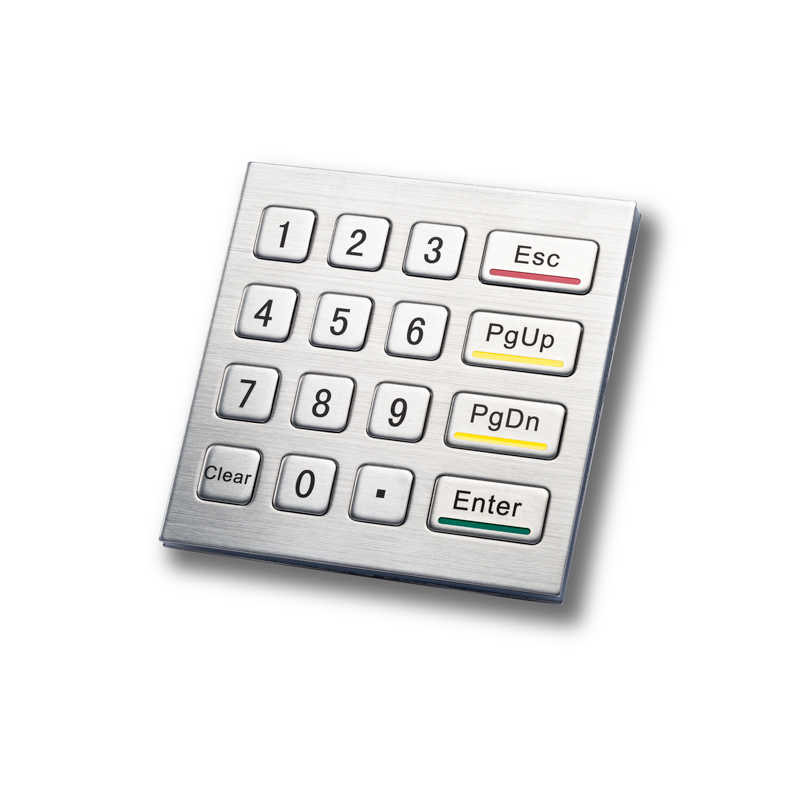 D-8201F 4X4 IP65 Waterproof Industrial Metal Keypad Stainless Steel Keyboard for Access control ATM Terminal Vending Machine