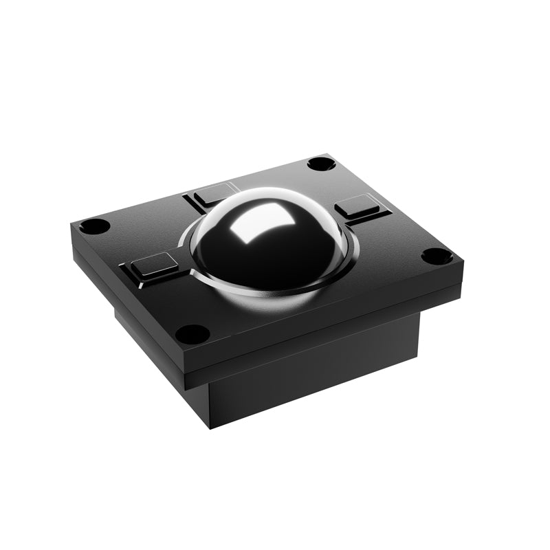 D-8335 Sandblasted Oxidized Black Aluminum Material, Rugged 38mm Trackball Mouse