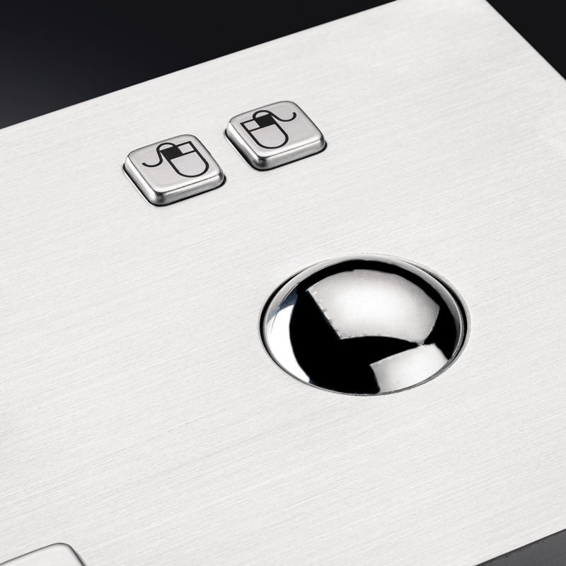 D-8615 Customized IP65 Waterproof Stainless Steel Rugged Keyboard With Trackball Suit For CNC Machine Industry
