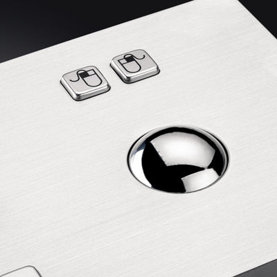 D-8615 Customized IP65 Waterproof Stainless Steel Rugged Keyboard With Trackball Suit For CNC Machine Industry