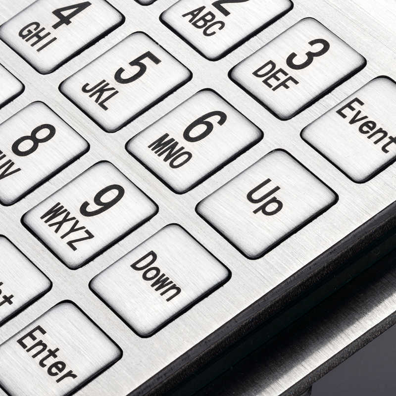 D-8291 IP54 Waterproof Access control ATM Terminal Vending Machine 4X4 Stainless Steel Industrial Numeric Metal Keypad