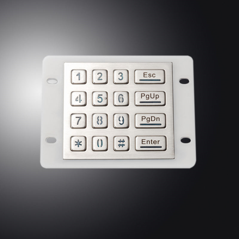 D-8988 Outdoor IP68 Waterproof 16 Keys Backlight Metal Keypad Front Panel Stainless Steel With Aluminum Case