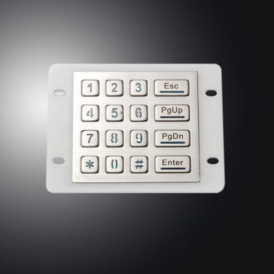D-8988 Outdoor IP68 Waterproof 16 Keys Backlight Metal Keypad Front Panel Stainless Steel With Aluminum Case