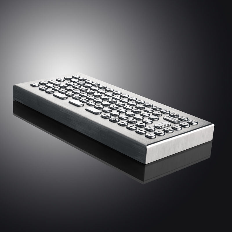 D-8609-1 DESK 84 Keys Hexagon keycap Industrial Desktop Keyboards Stainless Steel Metal PC Keyboard