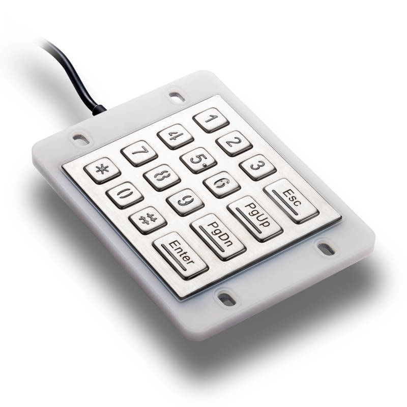 D-8988 Outdoor IP68 Waterproof 16 Keys Backlight Metal Keypad Front Panel Stainless Steel With Aluminum Case