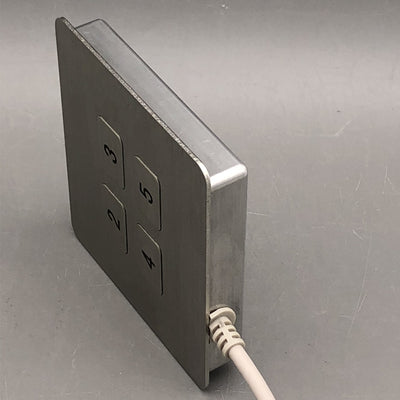 D-8943 4-Keys Metal Keypad Use For Bus Traffic Positioning System, Smart Bus Convenience Button Keyboard