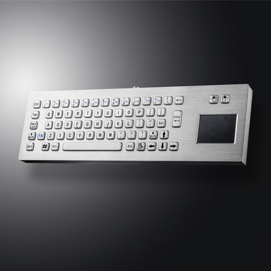 D-8608 Desk Compact Desktop Style Stainless Steel Keyboard with Integrated Touchpad