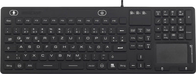 Industrial Silicone Full Size Medical keyboard IP68 Waterproof