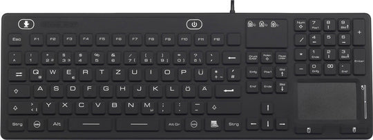 Industrial Silicone Full Size Medical keyboard IP68 Waterproof