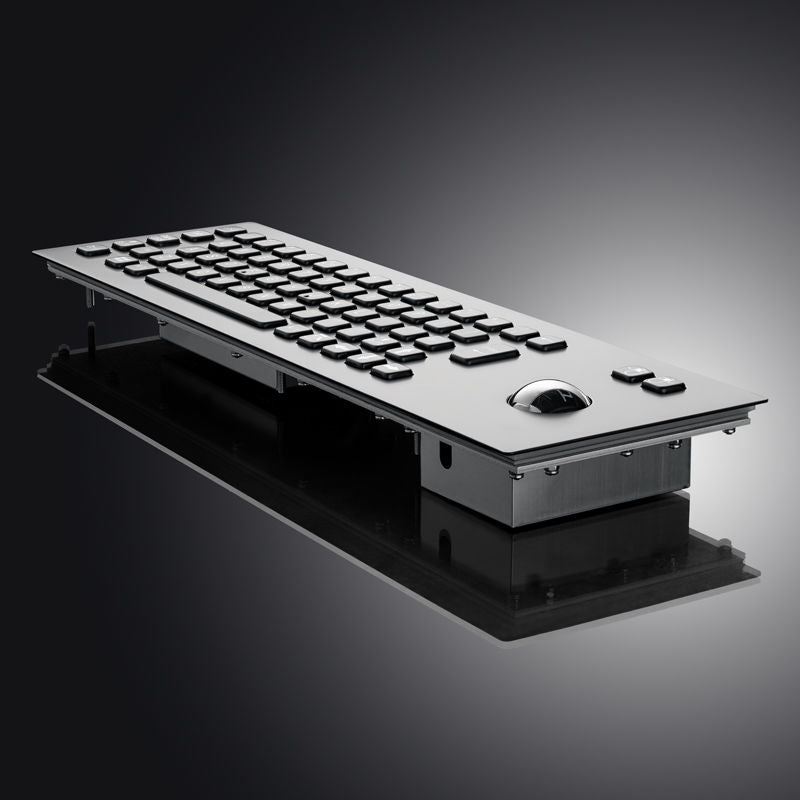 D-8603B Black Metal PC Keypad Terminal keyboard Vandal Proof Rugged Panel Mount Stainless Steel Keyboard For Self Service Kiosk