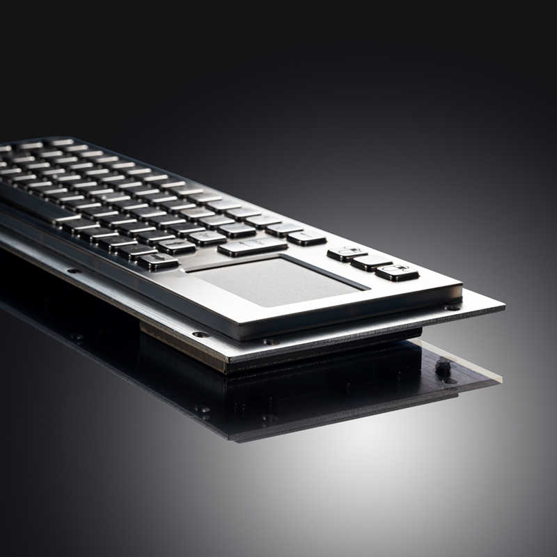 D-8635T Custom Metal Button Industrial Touchpad Keyboards Brushed Stainless Steel Keyboard For Kiosks Banking CNC Machine
