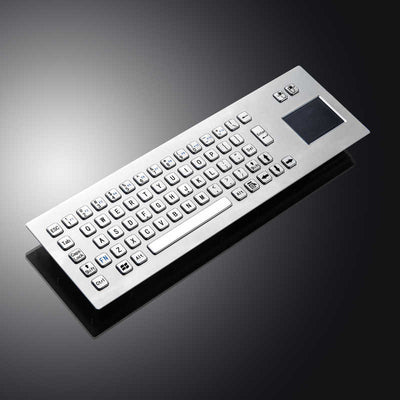 D-8608 IP65 Metal Industrial Stainless Steel USB Kiosk Keyboard With Touchpad For Ticket Vending Machine