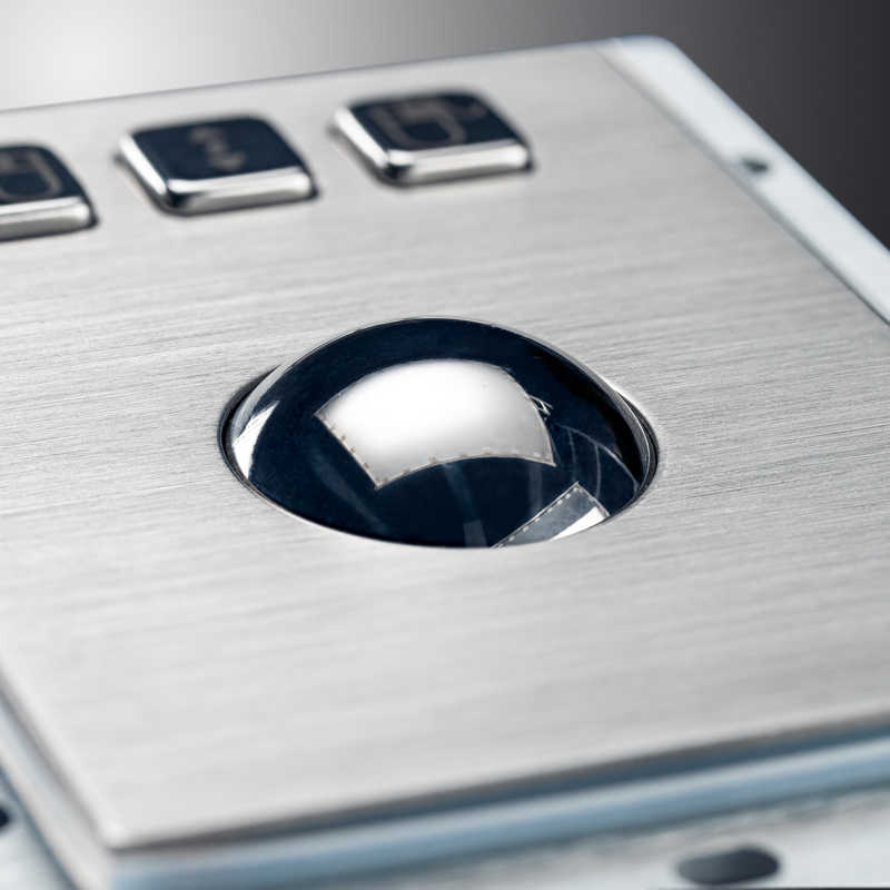 D-8302 Embedded Mechanical Trackball Mouse USB PS2 Panel Mount 38mm Metal Rollerball Industrial Pointing Device