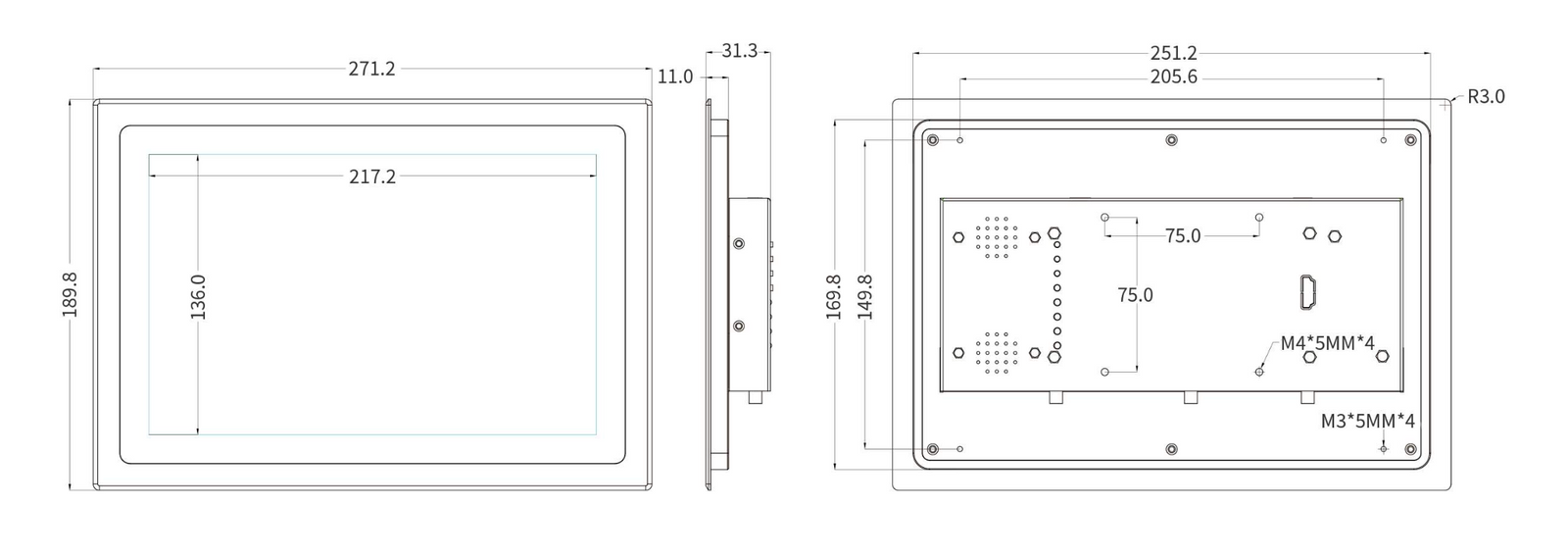 10.1″ Android Panel PC RK3576S| IPS Touch, RS232/RS485, PoE, 500 nits