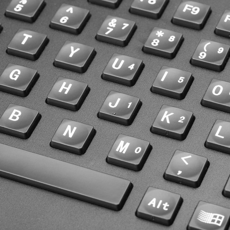 D-5602 Waterproof Dustproof CNC Aluminum Machining Rugged Metal Keyboard With Touchpad For Vehicle System