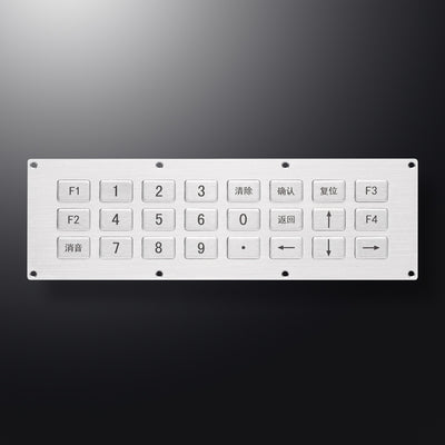 D-87135 24 Keys Panel Mount Stainless Steel Industrial Metal Keypad