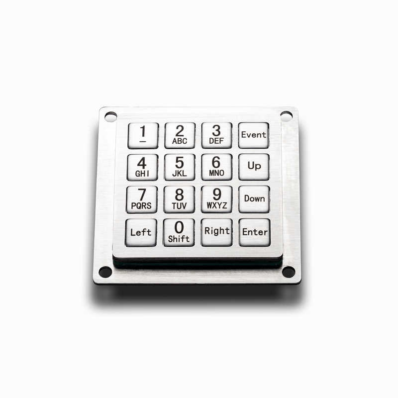 D-8291 IP54 Waterproof Access control ATM Terminal Vending Machine 4X4 Stainless Steel Industrial Numeric Metal Keypad