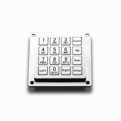 D-8291 IP54 Waterproof Access control ATM Terminal Vending Machine 4X4 Stainless Steel Industrial Numeric Metal Keypad