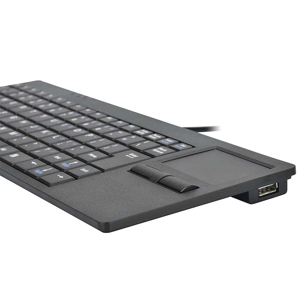 D-87H New Style Desktop Wired Silm keyboard With Integrated Touchpad And One USB-HUB For PC computer